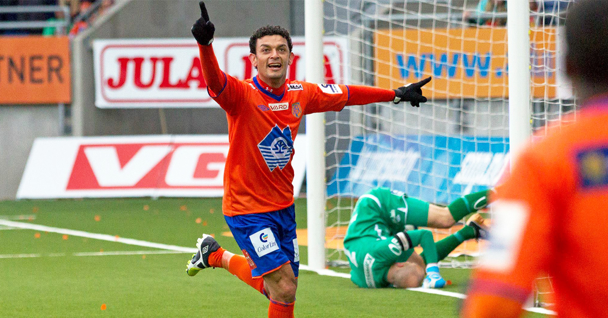 Michael Barrantes scorer for AaFK på Color Line Stadion